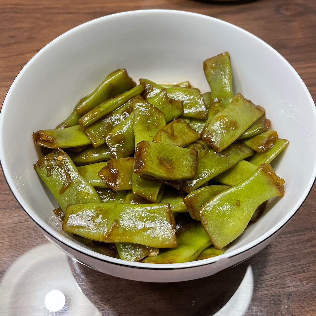 酱爆扁豆（老派上海本帮做法）