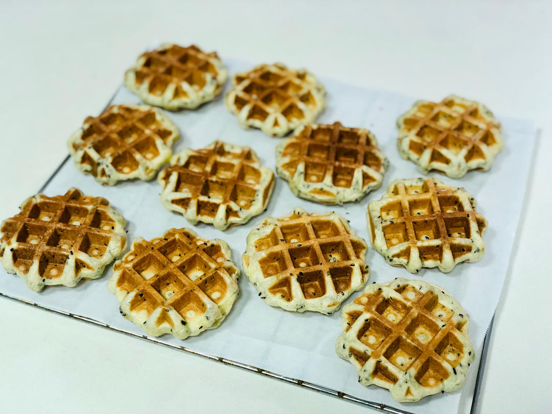 红糖麻薯华夫饼