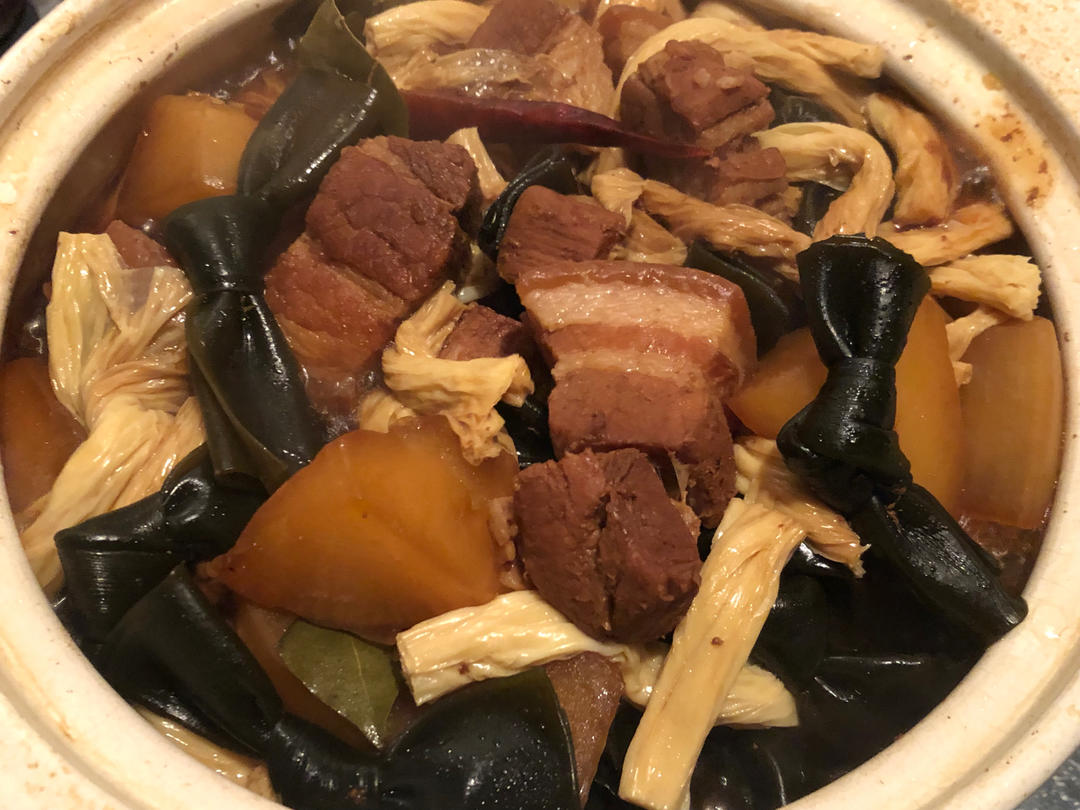 红烧肉炖海带结