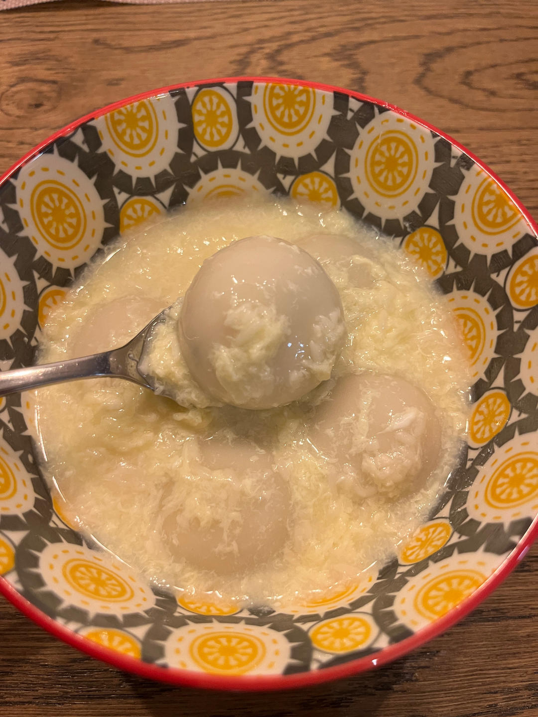 米酒汤圆蛋花汤