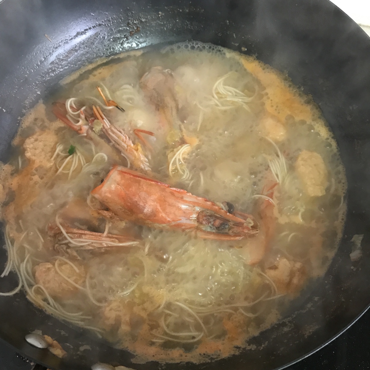 鲜虾汤面