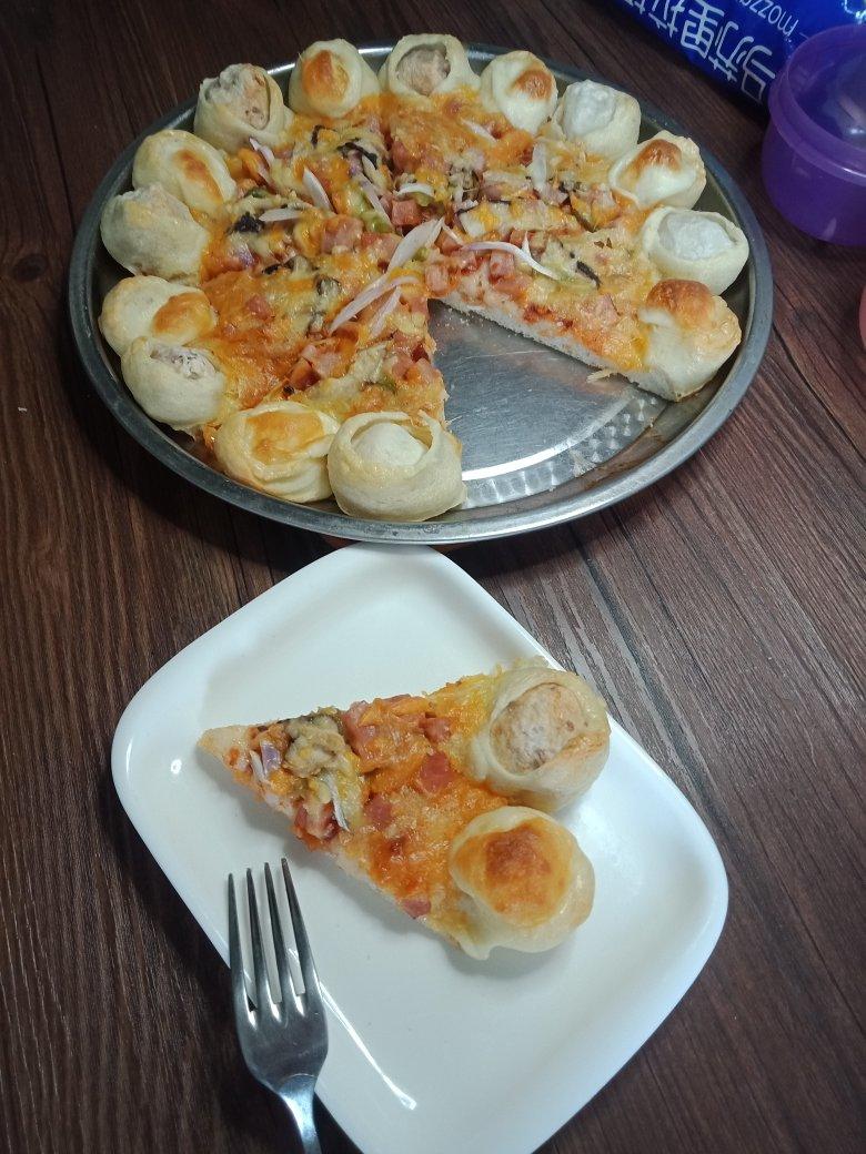 芝心披萨饼底的制作