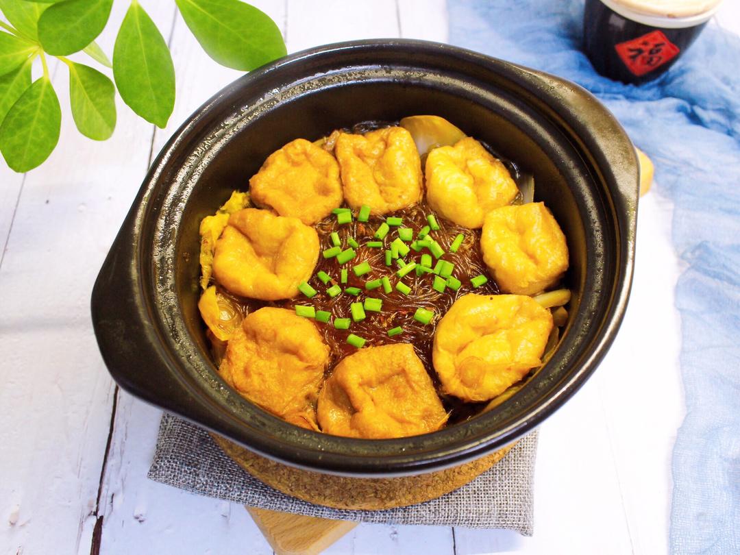 【油豆腐白菜粉丝煲的做法步骤图,怎么做好吃】熊猫半糖_下厨房