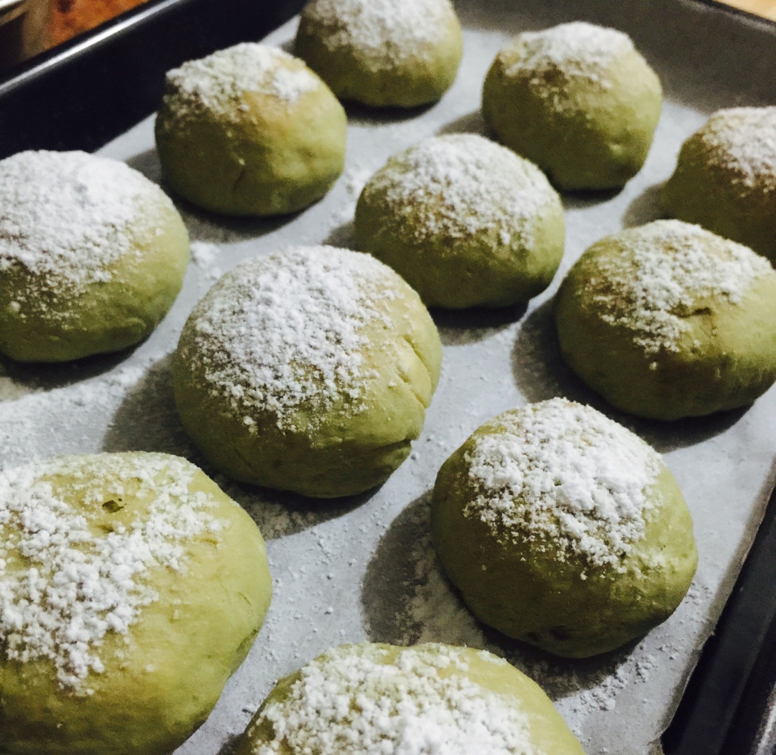 抹茶红小豆司康