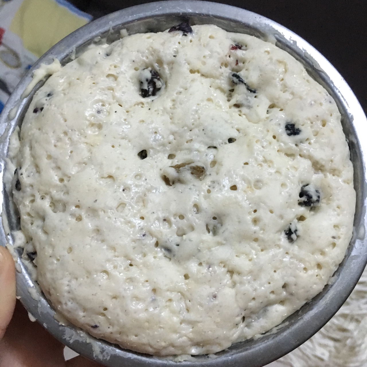 不用揉面，简单易做的——蔓越莓发糕