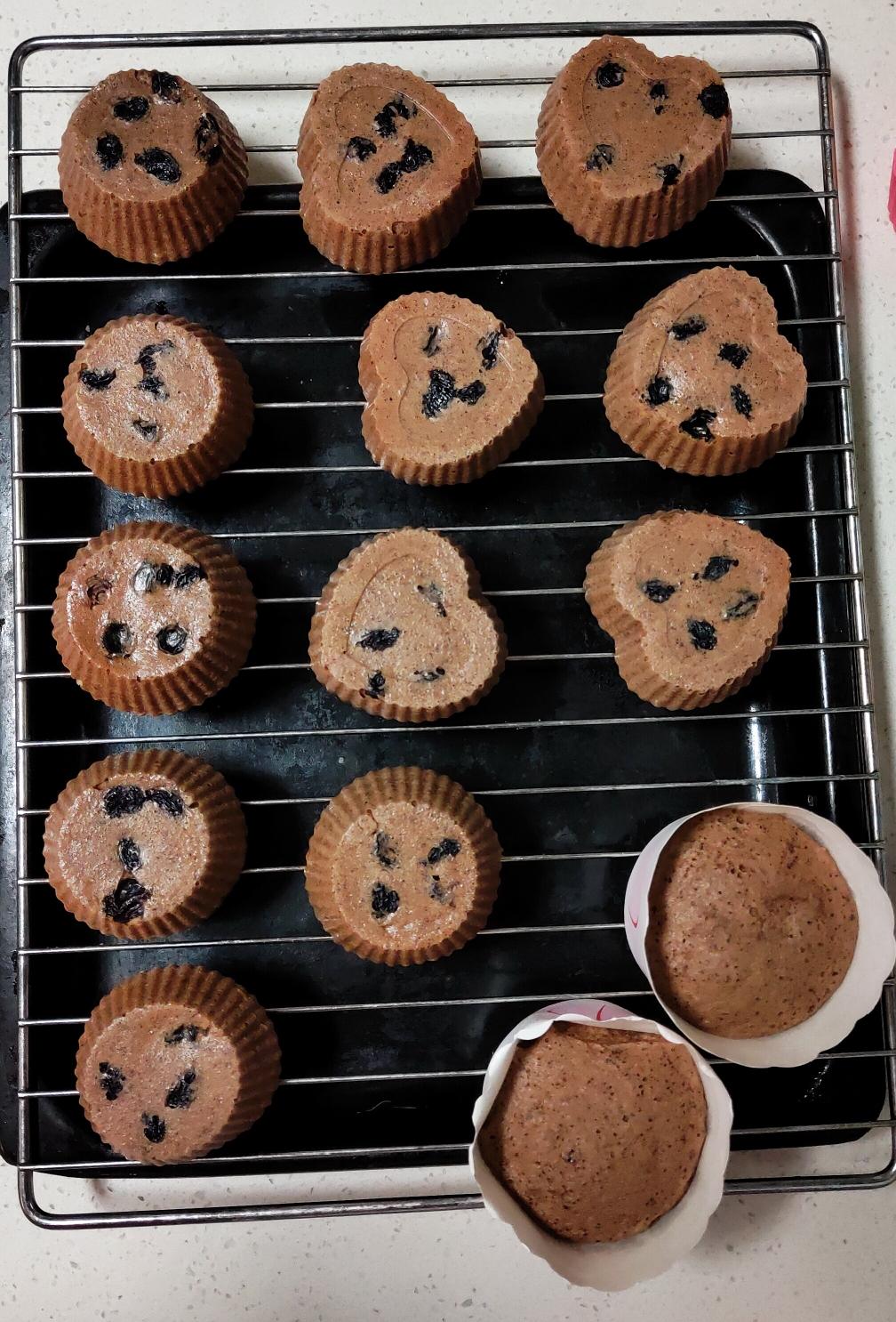 好吃又简单的巧克力葡萄干蒸蛋糕