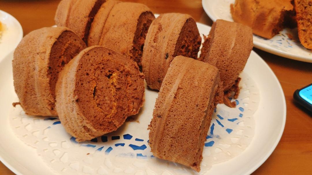 花生酱可可蛋糕卷