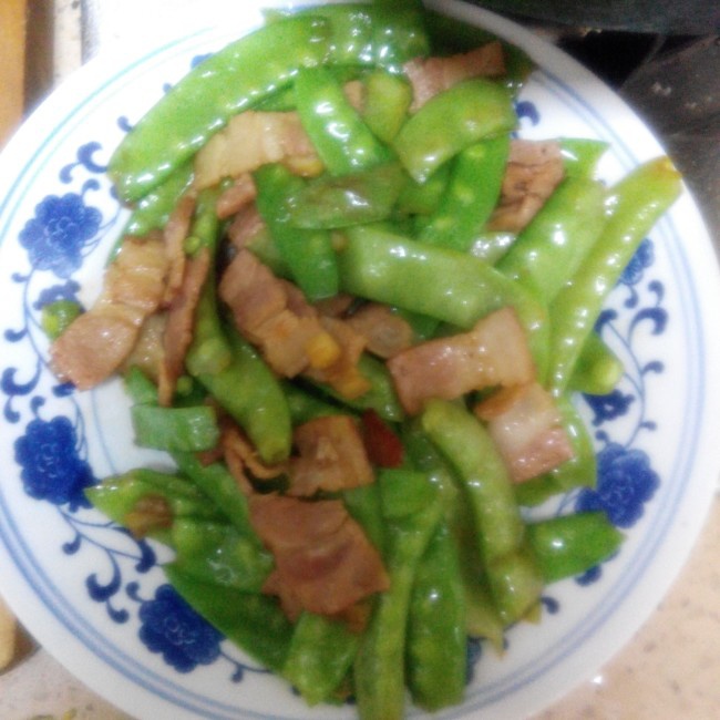 培根炒荷兰豆