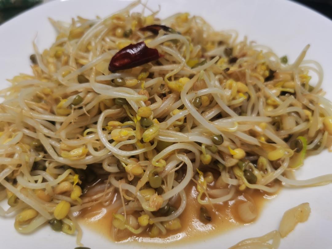 醋溜绿豆芽儿（清炒）🌶