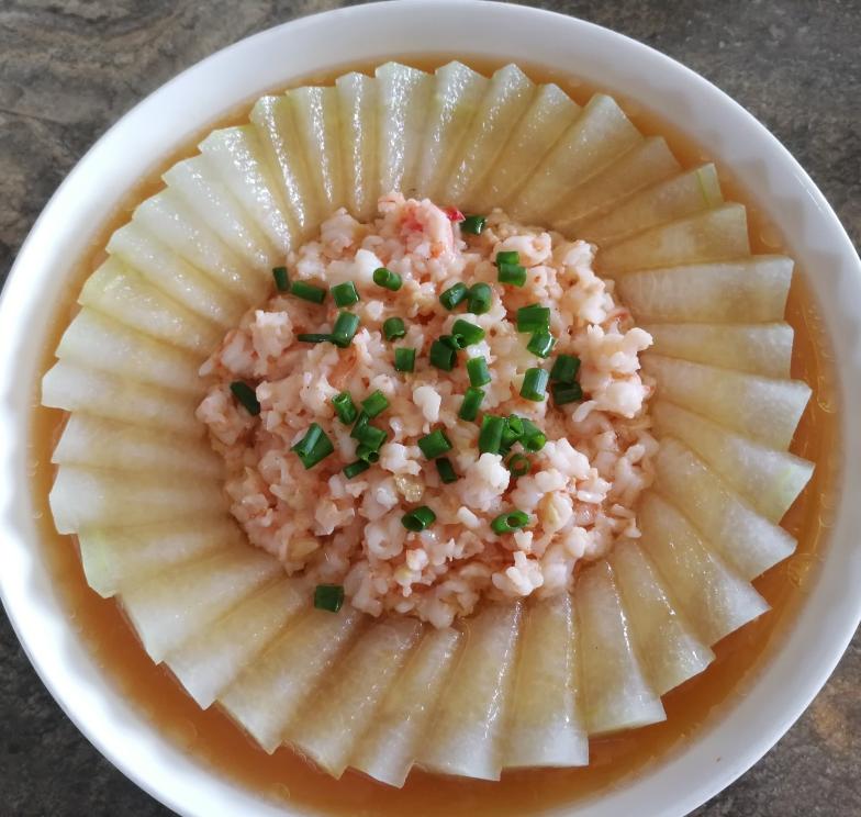 颜值爆表：冬瓜蒸虾仁的做法