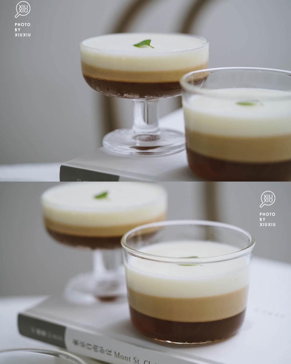 减肥也能吃的无糖咖啡奶冻杯