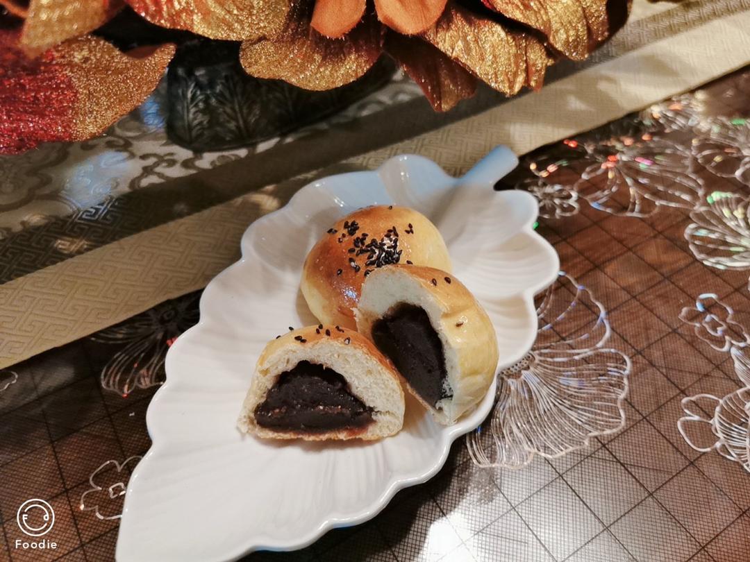 红豆沙小餐包：厨师机版（内附豆沙馅的做法）