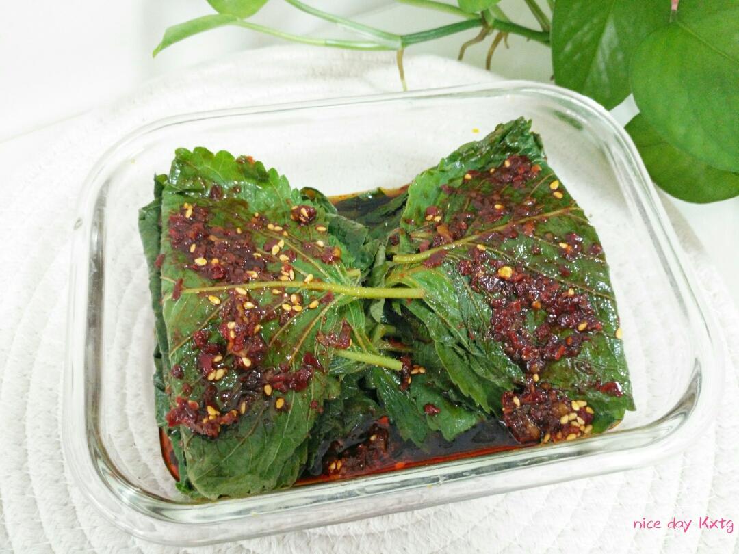 苏子叶可以蒸着吃【蒸拌苏子叶】朝鲜族特色的做法