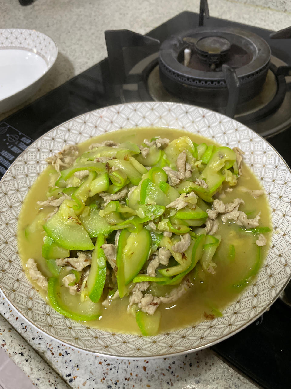 西葫芦炒肉丝