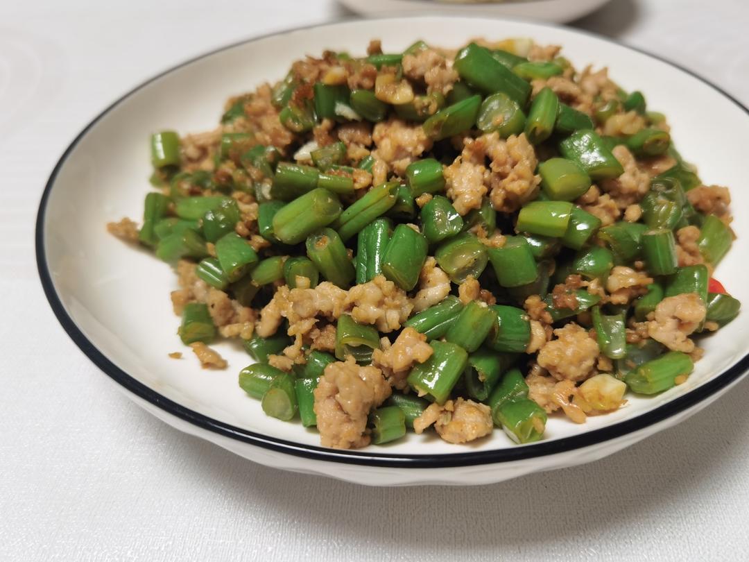 肉沫豆角下饭菜