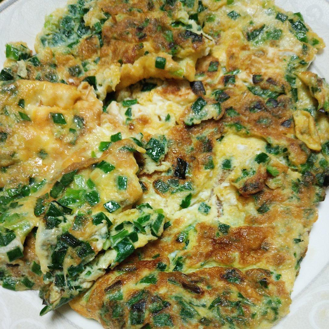最简版韭菜鸡蛋饼