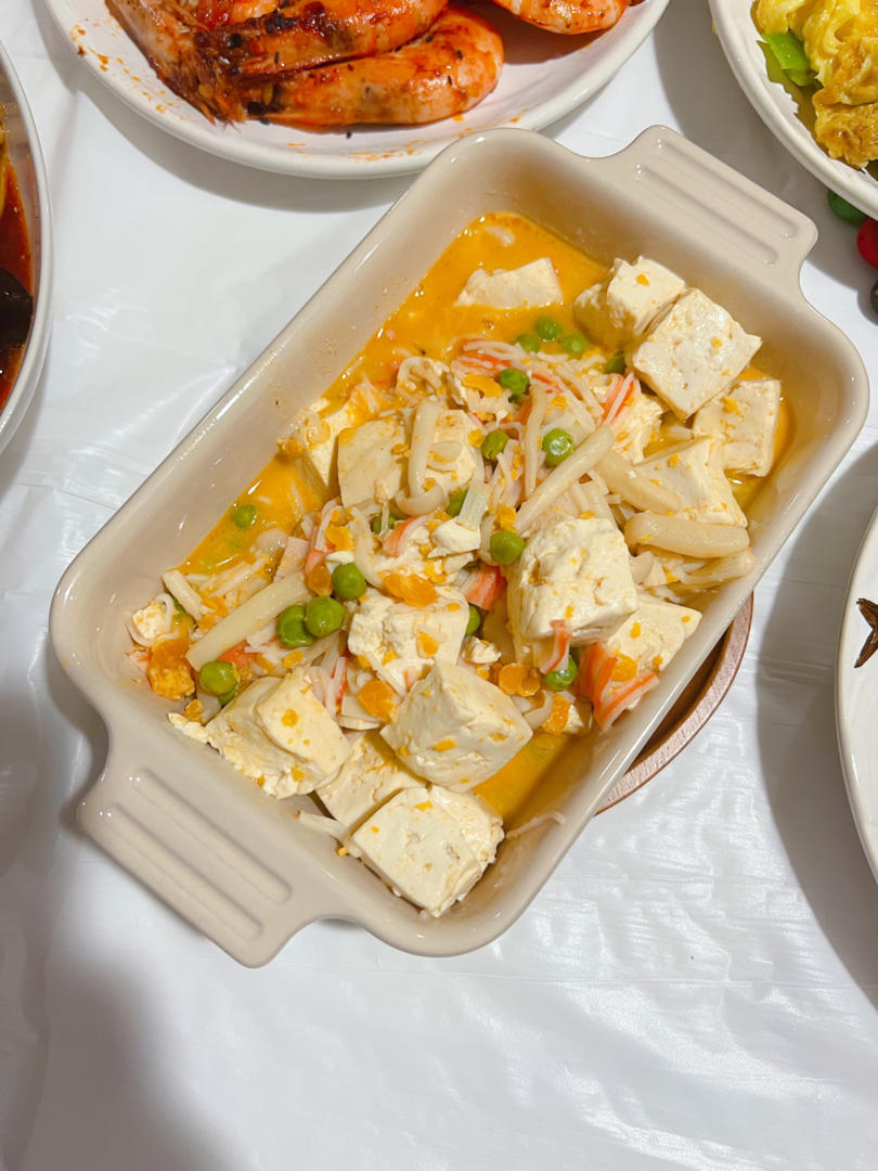 咸蛋黄豆腐羹