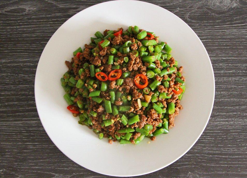 肉沫豆角下饭菜