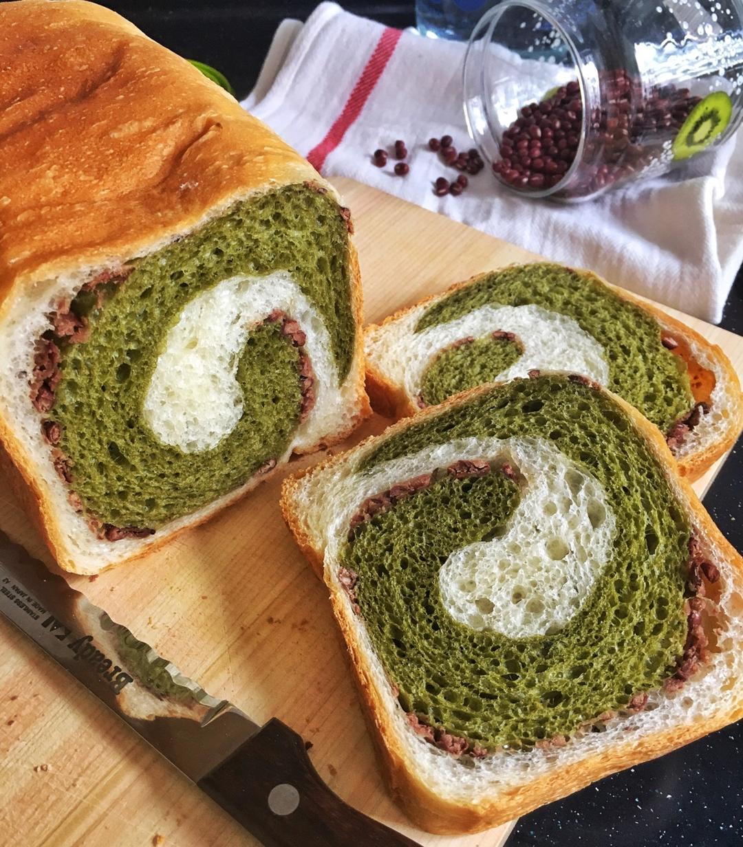 最正宗的日式抹茶红豆吐司