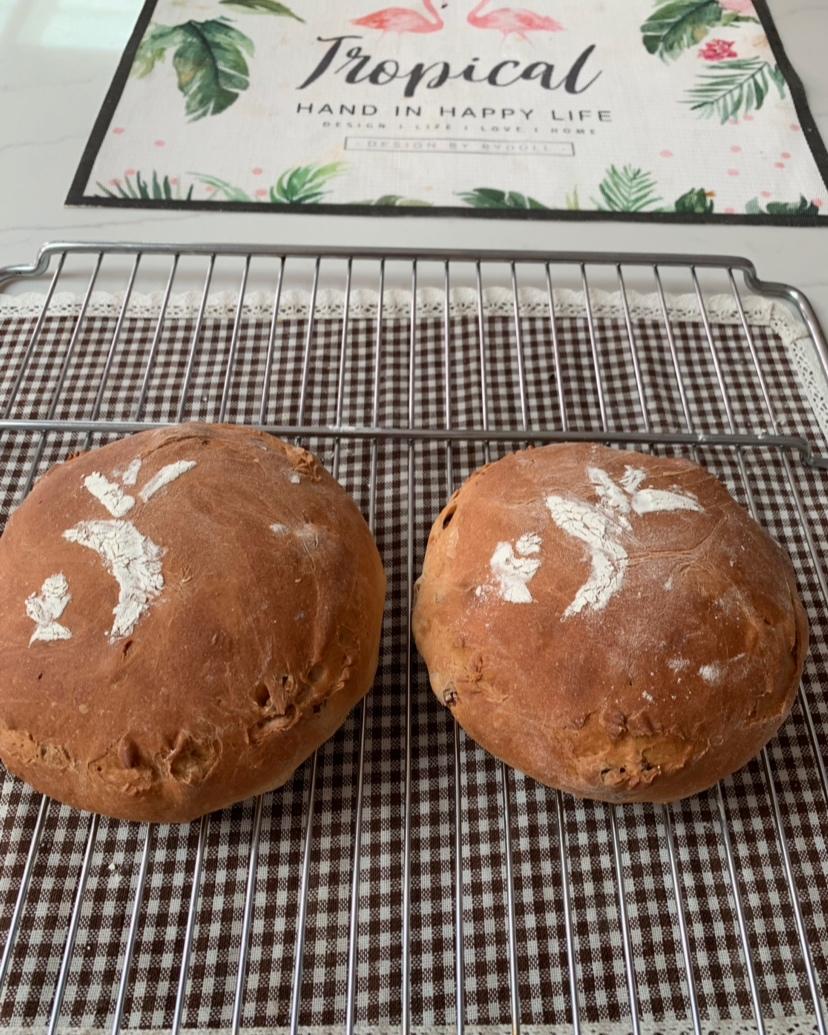 欧包，酒酿玫瑰桂圆软欧，养生系