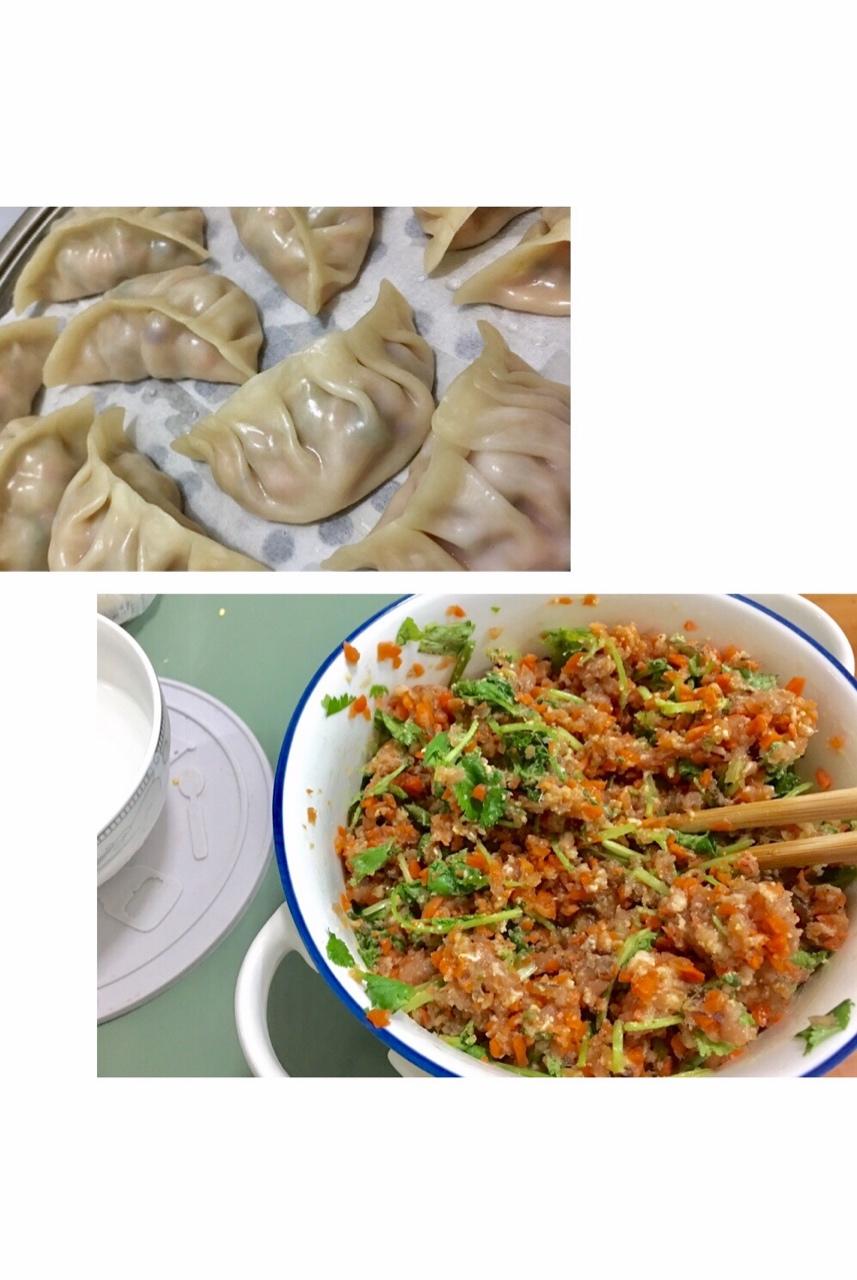 胡萝卜牛肉香菜饺子