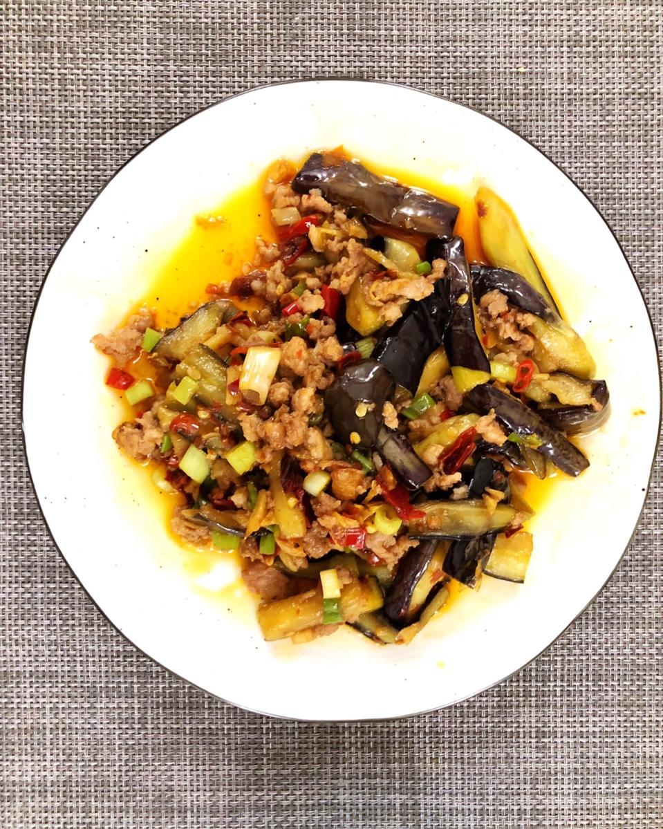 红烧肉沫茄子