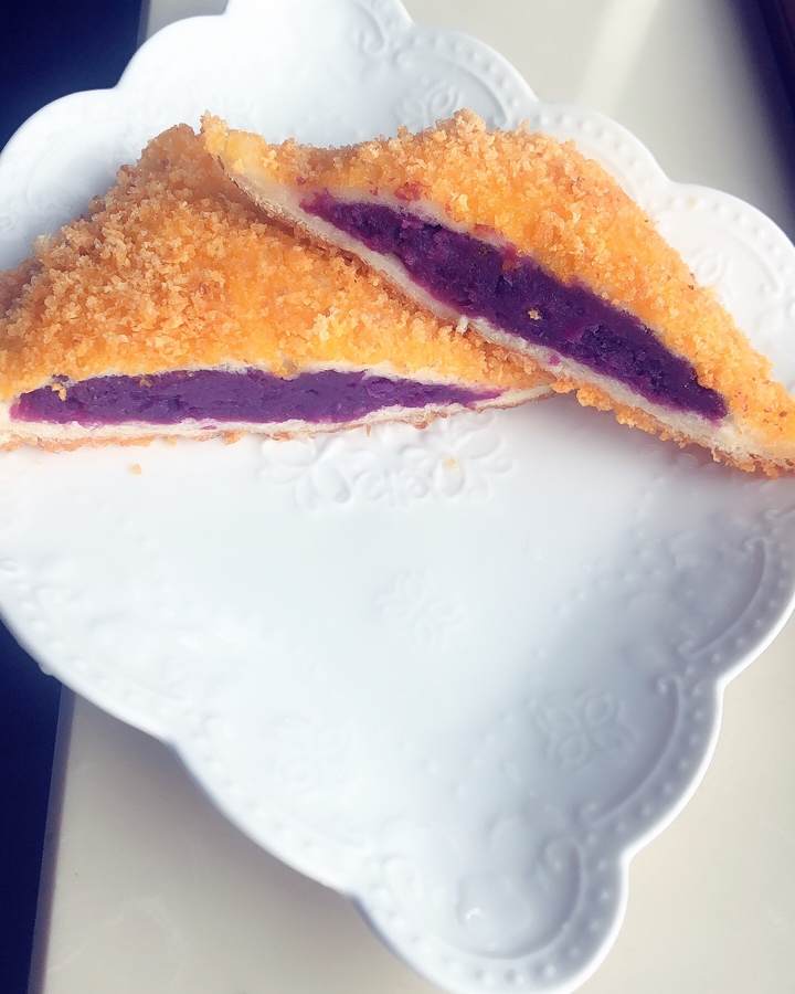 紫薯泥吐司三明治