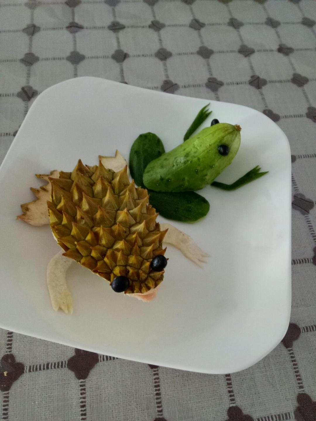 蔬果创意黄瓜青蛙