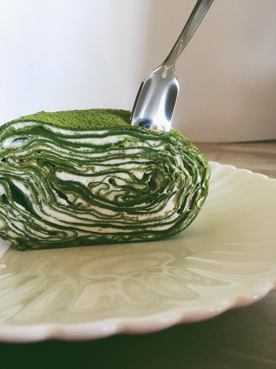 匹萨炸厨房做的抹茶千千千层卷(一人份)