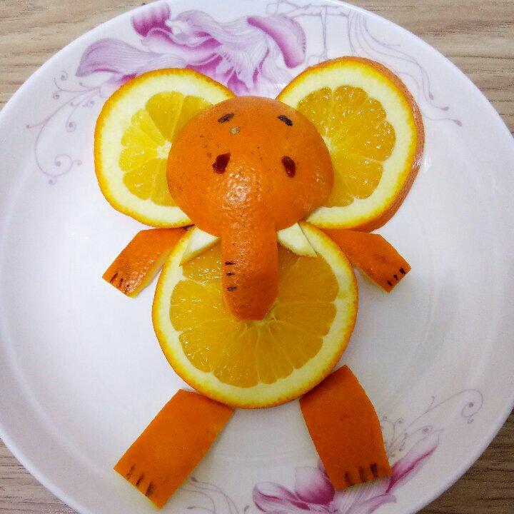 手机用户6069_r56v做的趣味水果拼盘—大象