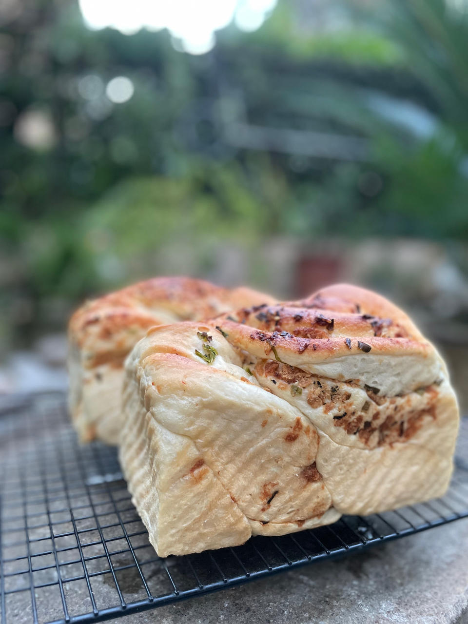 香葱肉松手撕吐司