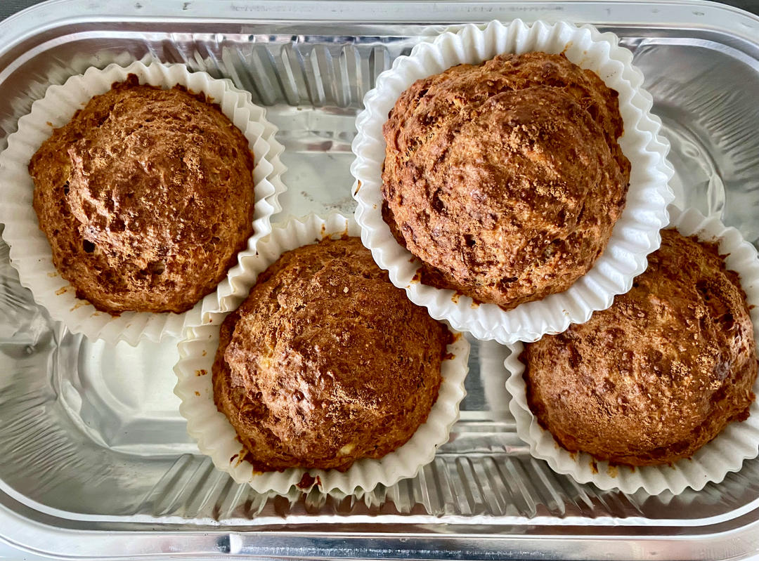 健康无油的奇亚籽香蕉酸奶玛芬（Gluten free）