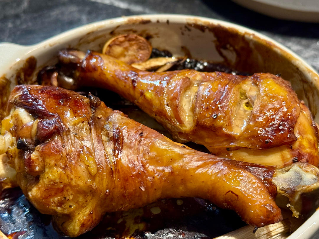 空气炸锅烤鸡腿，鲜嫩多汁