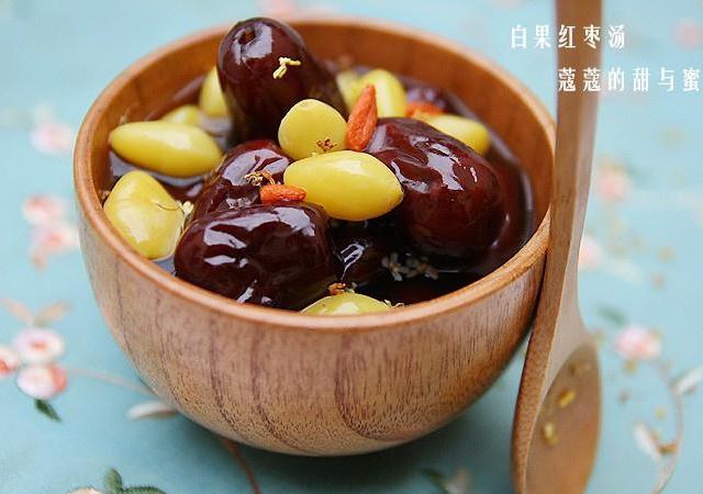 桂花白果红枣汤的做法