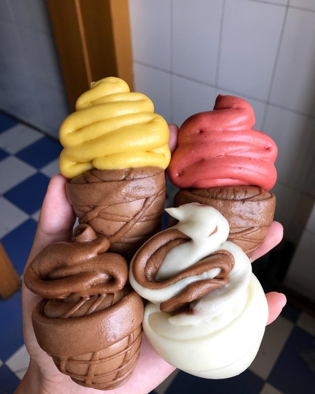 （原创）孩子爱不释手吃完还想要的冰激凌蔓越莓馒头