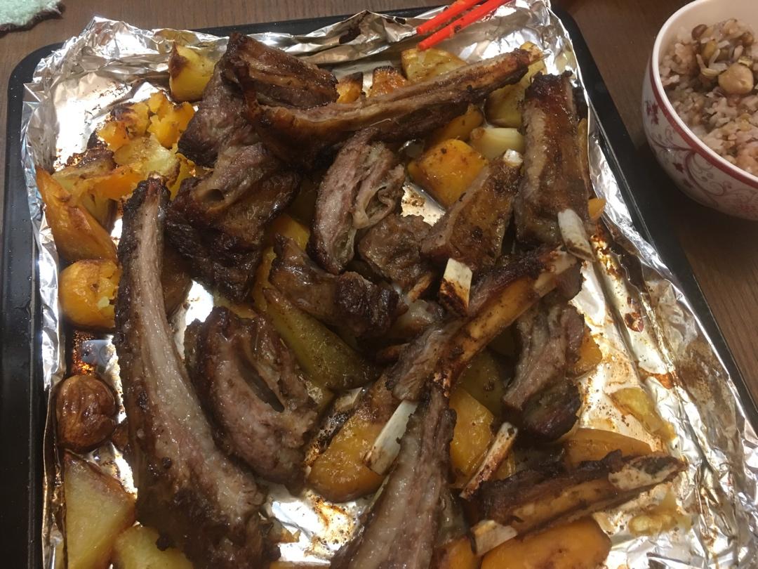 超好吃的烤羊排烤箱版