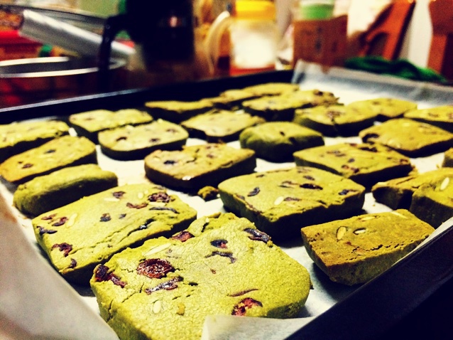 抹茶蔓越莓饼干