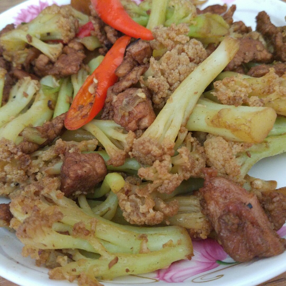 干锅花菜-新手下厨 Fried Chinese Cauliflower