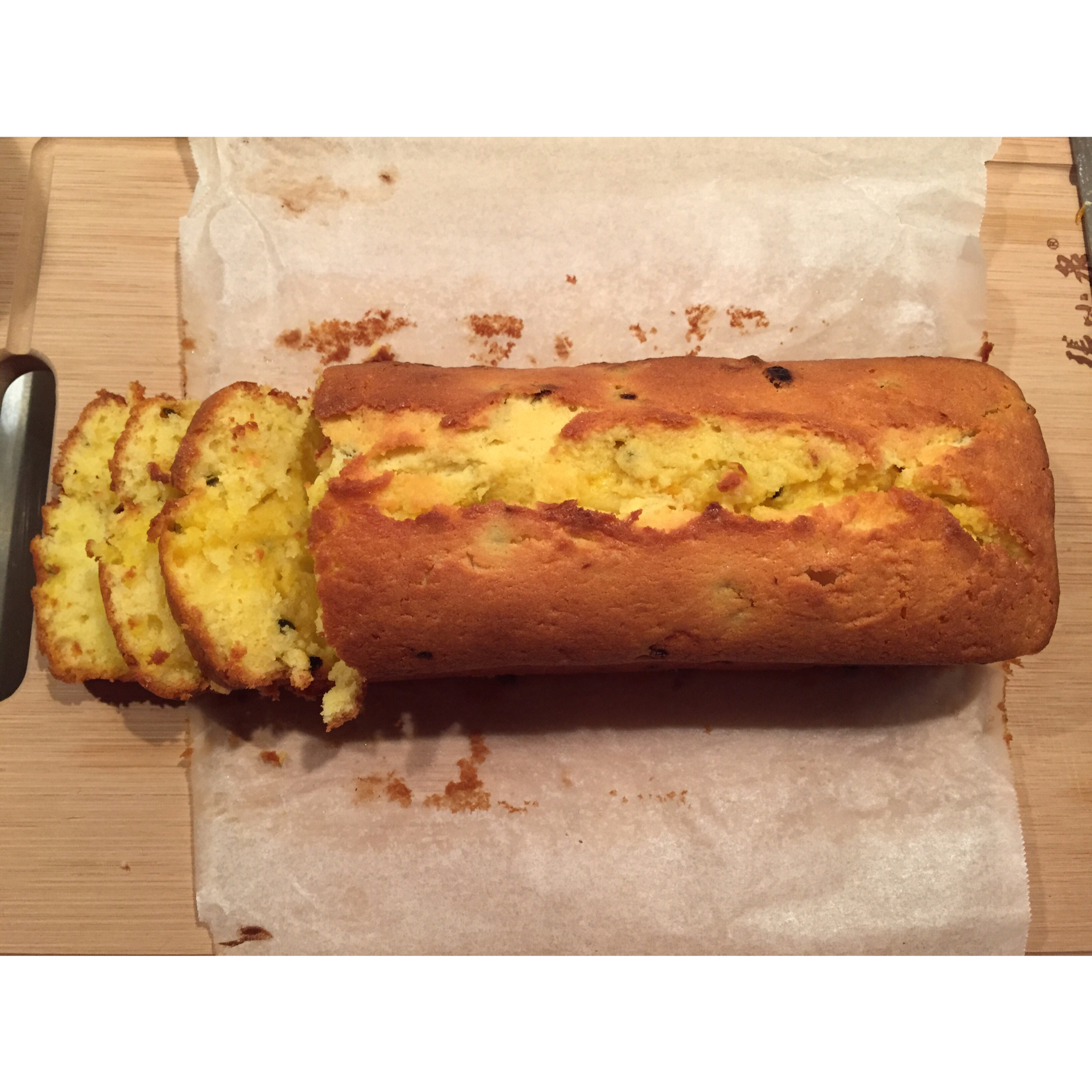 轻盈百香果磅蛋糕