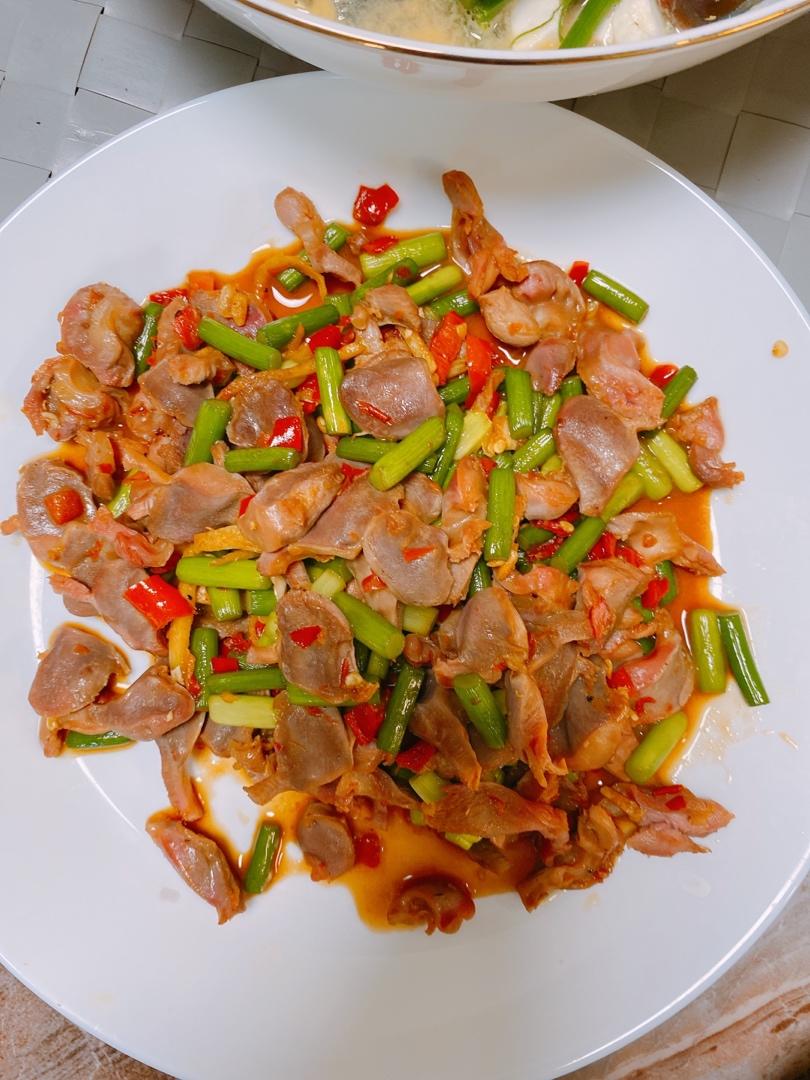 剁椒鸡胗&肉末豆角