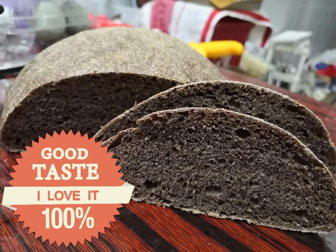 新手手揉，低卡减脂100%黑麦全麦面包