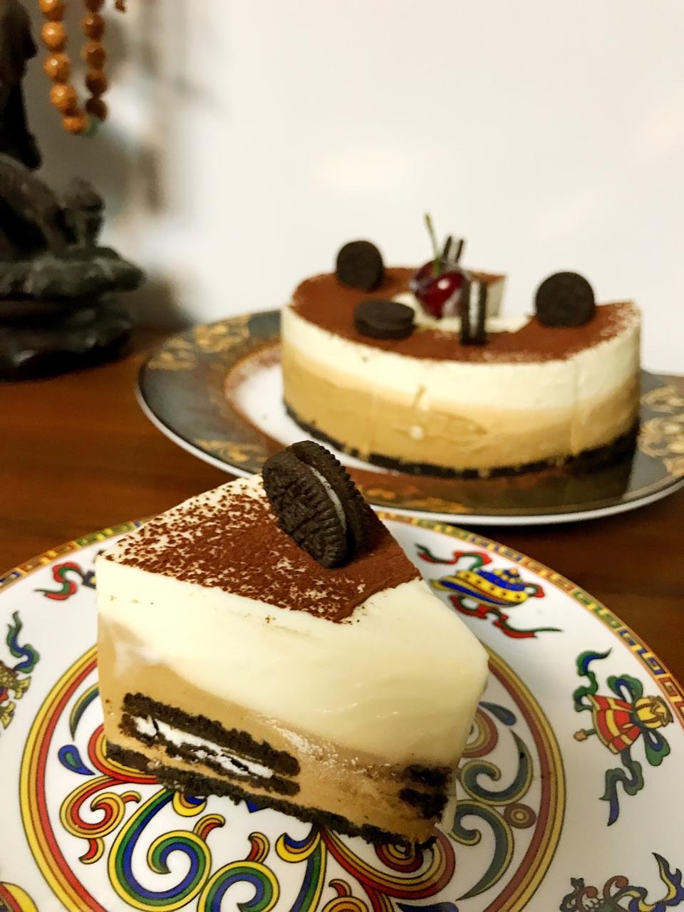 咖啡双层冻芝士蛋糕