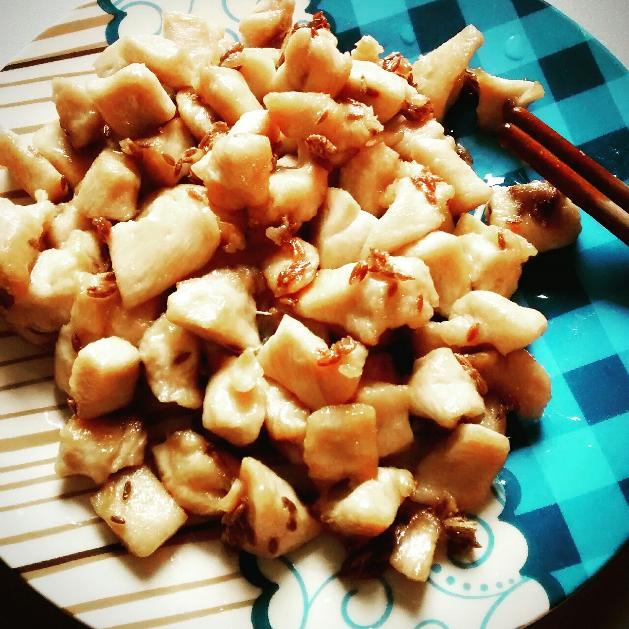 孜然鸡肉粒