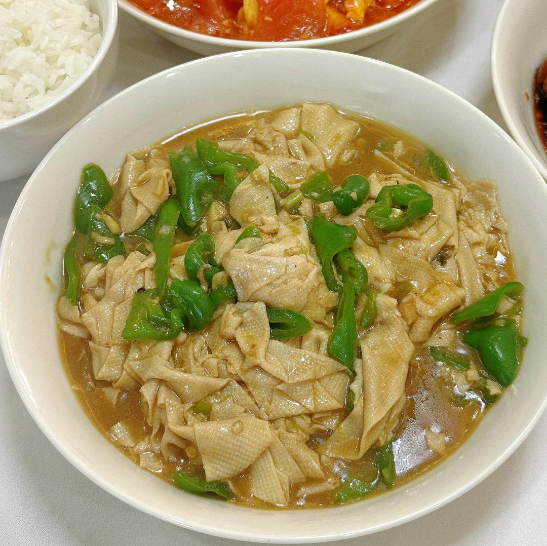 青椒干豆腐皮