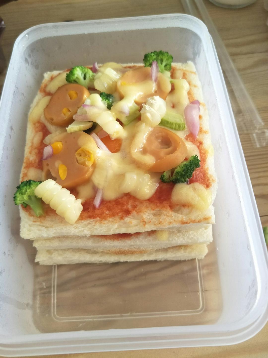 吐司培根小批萨