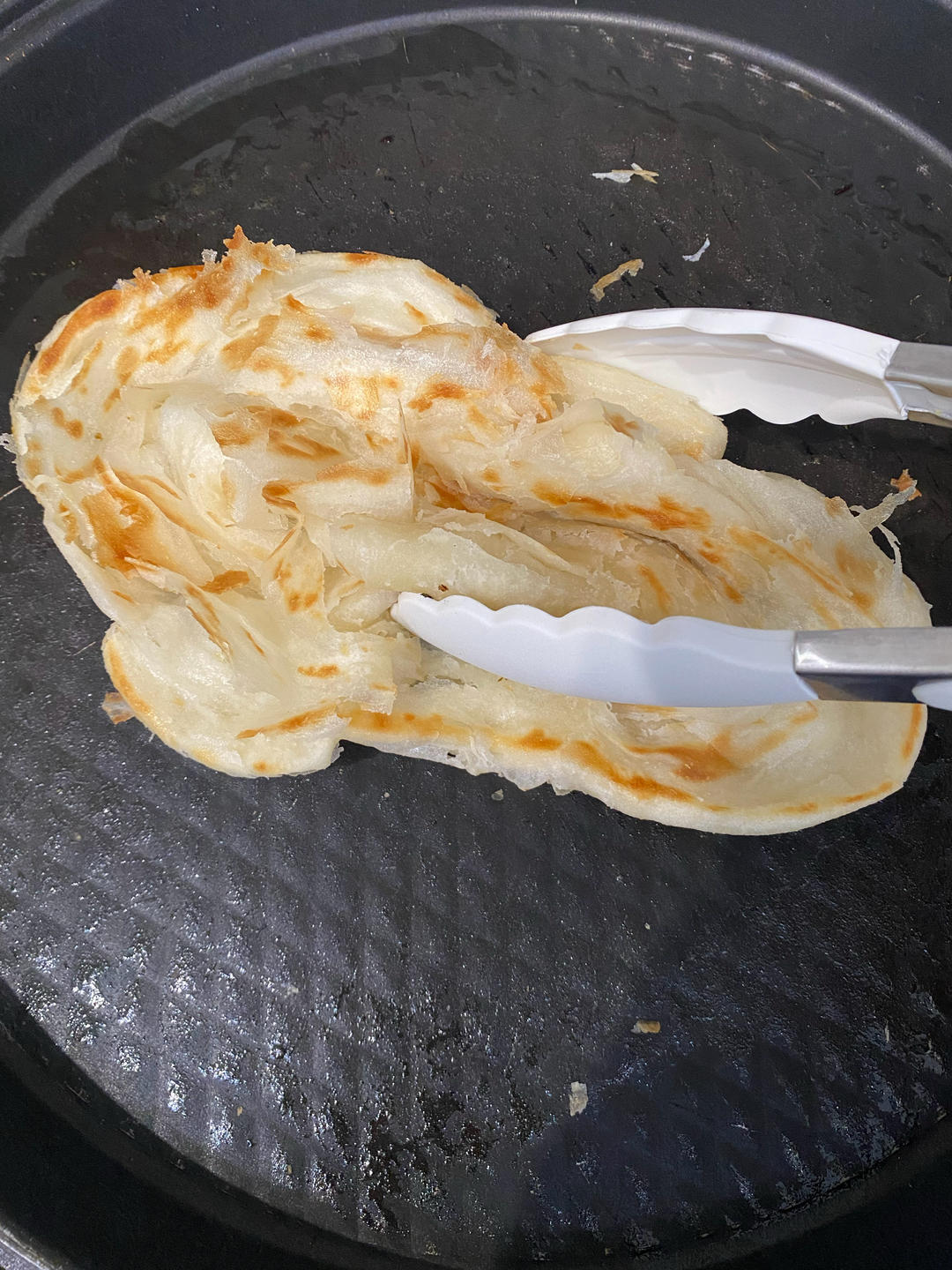 层薄如纸外酥内软的手抓饼&葱油饼