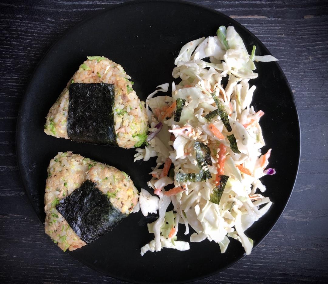 快手小吃|金枪鱼西兰花饭团|健康美味营养