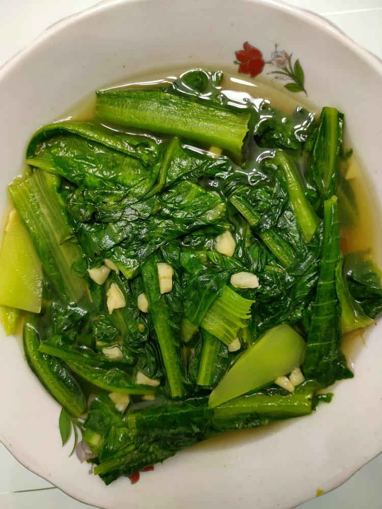 七叶树mhvx做的蒜蓉油麦菜蚝油