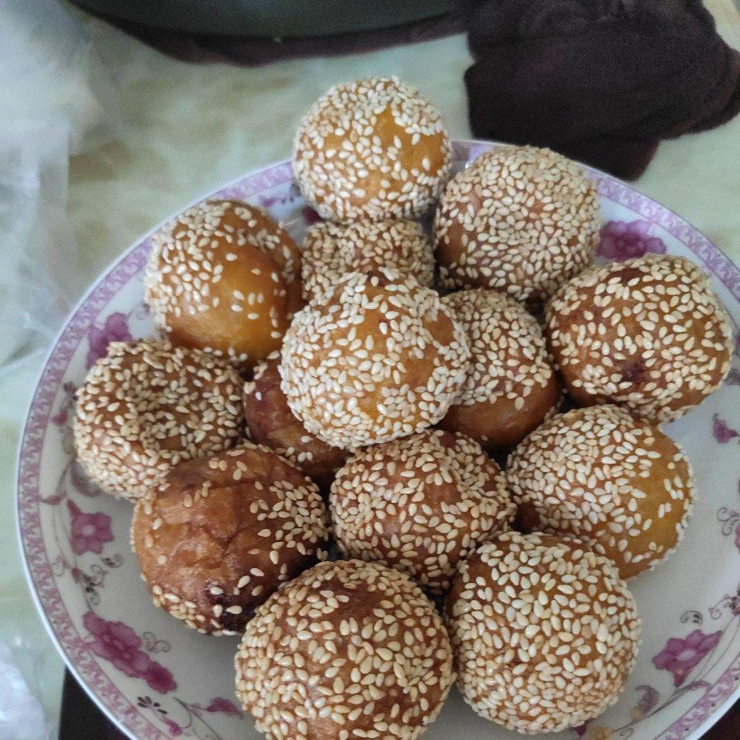 南瓜糯米粉空心麻球