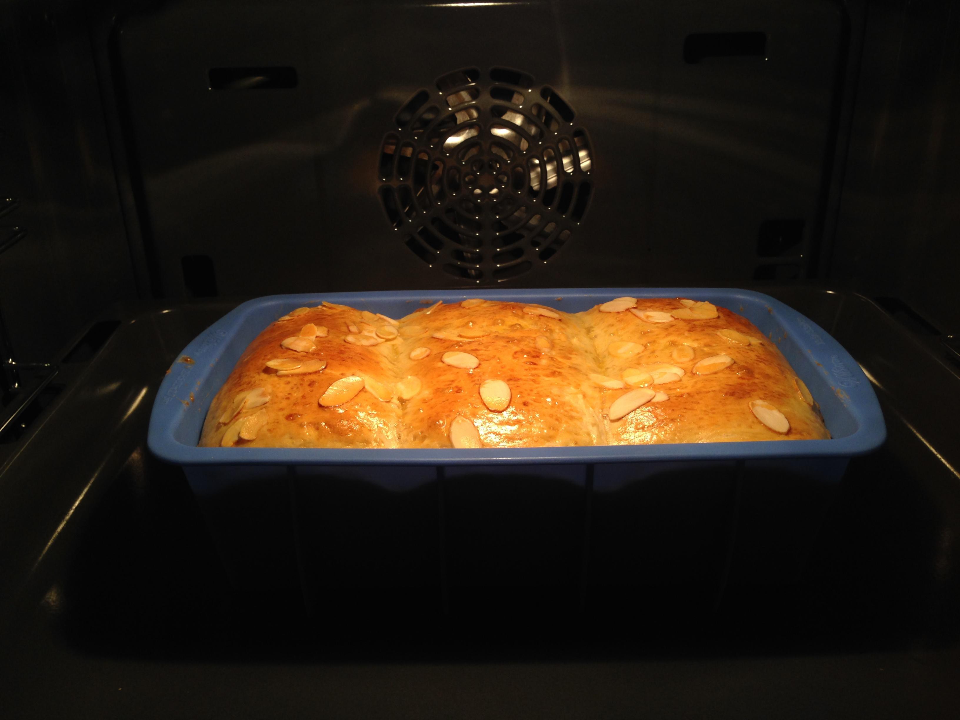面包机加烤箱 黄油杏仁面包的做法